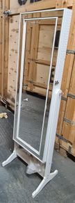 Elegant Free-Standing Jewellery Cabinet with Full-Length Mirror