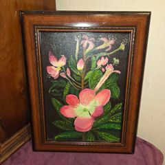 Oil on Canvas "Lillies" framed