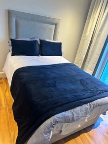 4ft double bed with storage and pocket spring mattress plus headboard