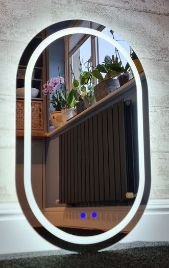 LED Bathroom Mirror 50x80cm Antifog Demister