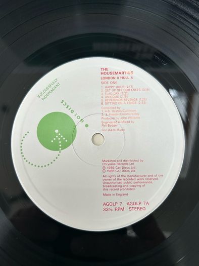 The Housemartins London 0 Hull 4 LP 1986 UK Go Discs AGOLP 7 A1 B1 Ex