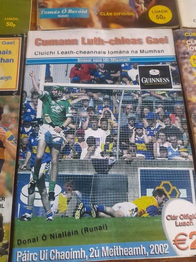 Vintage Tipperary Hurling Programmes