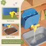 Mud Kitchen for Kids Outdoor, Kids Kitchen Playset with Canopy, Gardening Tools, Chalkboard, Flower Pot, Cookingware, Removable Water Tank, for Boys and Girls 3+, Solid Fir Wood Image 8