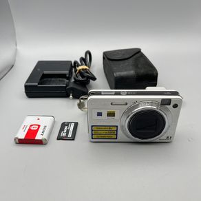 Sony DSC-W150 8.1MP Digital Camera Silver Tested - Full Kit