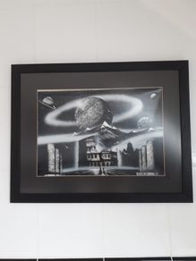 Spray painted original picture