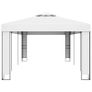 Gazebo with Double Roof 3x6 m White Image 3