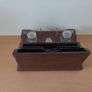 Beautiful wooden inkwell with harp Image 4