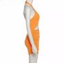 Mini Dress With Halter - Orange Image 8
