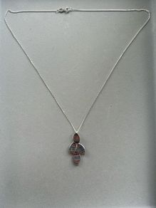 silver petal necklace