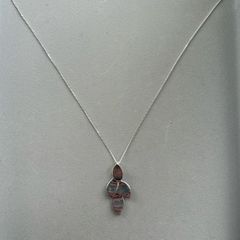 silver petal necklace