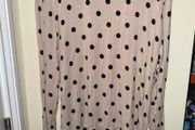 H&amp;M Light Beige with Black Spots Modal Polo-Neck Top