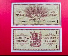 Finland  1  Markka   1963  PICK 98   UNC