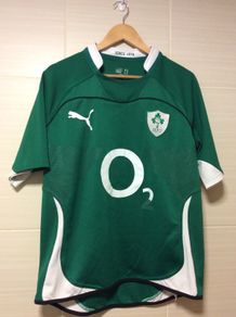 Ireland Rugby Jersey. Season 2009-2011. Official Puma Mens Home Jersey. Authentic Original From 2009. Not A Modern Day Remake.