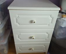 white bedside locker