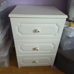 white bedside locker