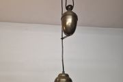 1890/ 1900 Antique French adjustable copper pendant light
