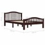 Bed Frame Dark Brown Solid Pinewood 120x200 cm Image 6