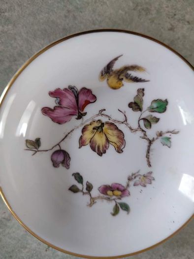 Rare find Wedgwood AUTAN CRANE vintage  small Round dish bone china, trinket dish, English bone china.