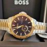 BOSS Men's Troper Automatic (42mm) Blue Dial / Two-Tone Stainless Steel Bracelet 1514201 Image 8