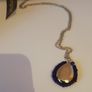DesignSix London Mayford Necklace Silver & Navy New With Tags Lobster Clasp Image 3