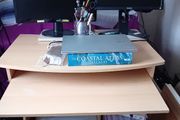 COMPUTER DESK, on casters, with pull-out keyboard shelf. - STILL AVAILABLE 28/06/2026