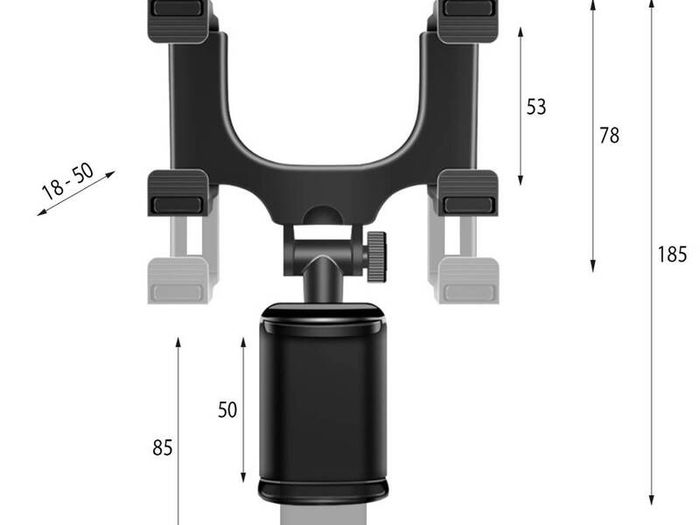 New 360 Car Rearview Mirror Rotation Adjustable Smart Phone Holder Mount #1376