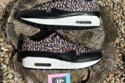 Nike Air Max 1 Black Leather White Orange