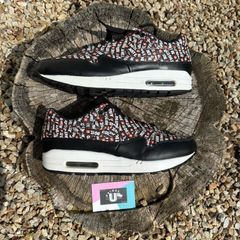 Nike Air Max 1 Black Leather White Orange