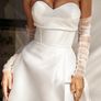NEW Jane Hill Bridal Satin Scarf AND Pearl Tulle Sleeves. BRAND NEW. UNWORN Image 8