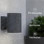 Grantham Up and Down Outdoor Solar Powered Wall Light Image 5