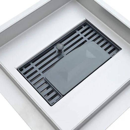 2 in 1 Shower Drain Silver 15 x 15 cm Stainless Steel 304