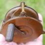 Antique Brass and wood Fishing Reel Image 2