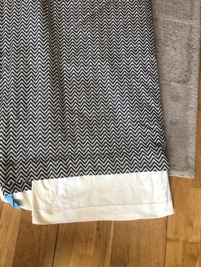 Black, white and grey Chevron curtains