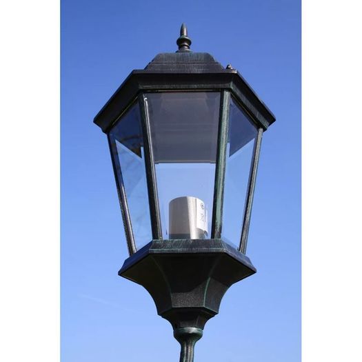 Garden Light Post 3-arms 230 cm Dark Green/Black Aluminium