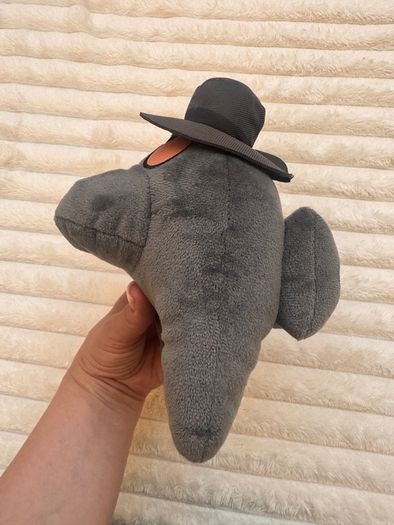 Among Us Grey Plush Soft Toy With Hat Gray  Toikido approx. 20 cm. Used Please see photos