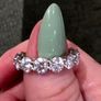 Platinum plated sterling silver Eternity Ring with 7.5ct of Moissanite Image 2