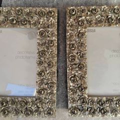 Picture Frames, Floral Resin (pair) 4x6