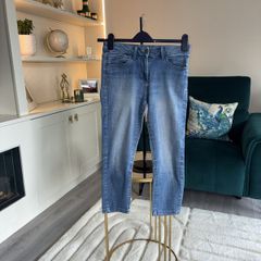 Ladies Med Indigo Slim Fit Ankle Grazer Jeans from Marks & Spencer