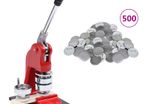 Badge Button Maker with 500 pcs Pinback Button Parts 44 mm