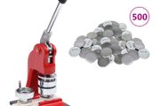 Badge Button Maker with 500 pcs Pinback Button Parts 44 mm