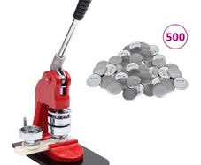 Badge Button Maker with 500 pcs Pinback Button Parts 44 mm