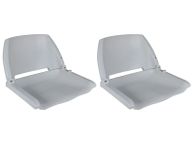 main image for ad Boat Seats 2 pcs Foldable Backrest No Pillow Grey 41x51x48 cm