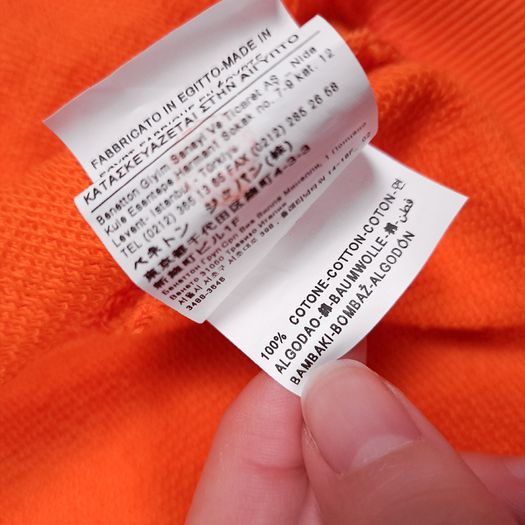 United Colors of Benetton Bright Orange Logo Track Jacket Slim Fit 8UK/36EU