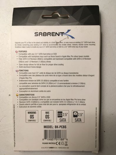 2.5 inch HDD to desktop 3.5 Bay Converter