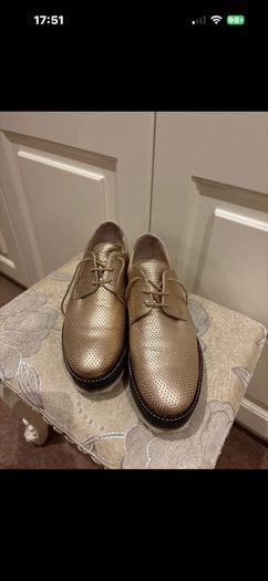 Dune gold/khaki wedges size 6