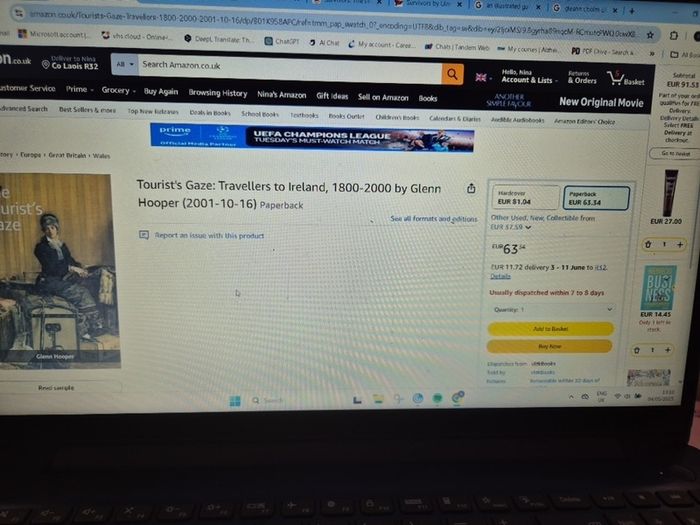 First Edition. The Tourist's Gaze: Travellers to Ireland, 1800-2000. Cork University Press.