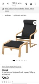 Ikea Poang Chair and Footstool
