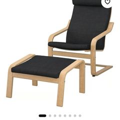 Ikea Poang Chair and Footstool