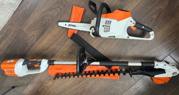 Stihl hedge trimmer and Chainsaw