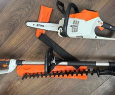 Stihl hedge trimmer and Chainsaw